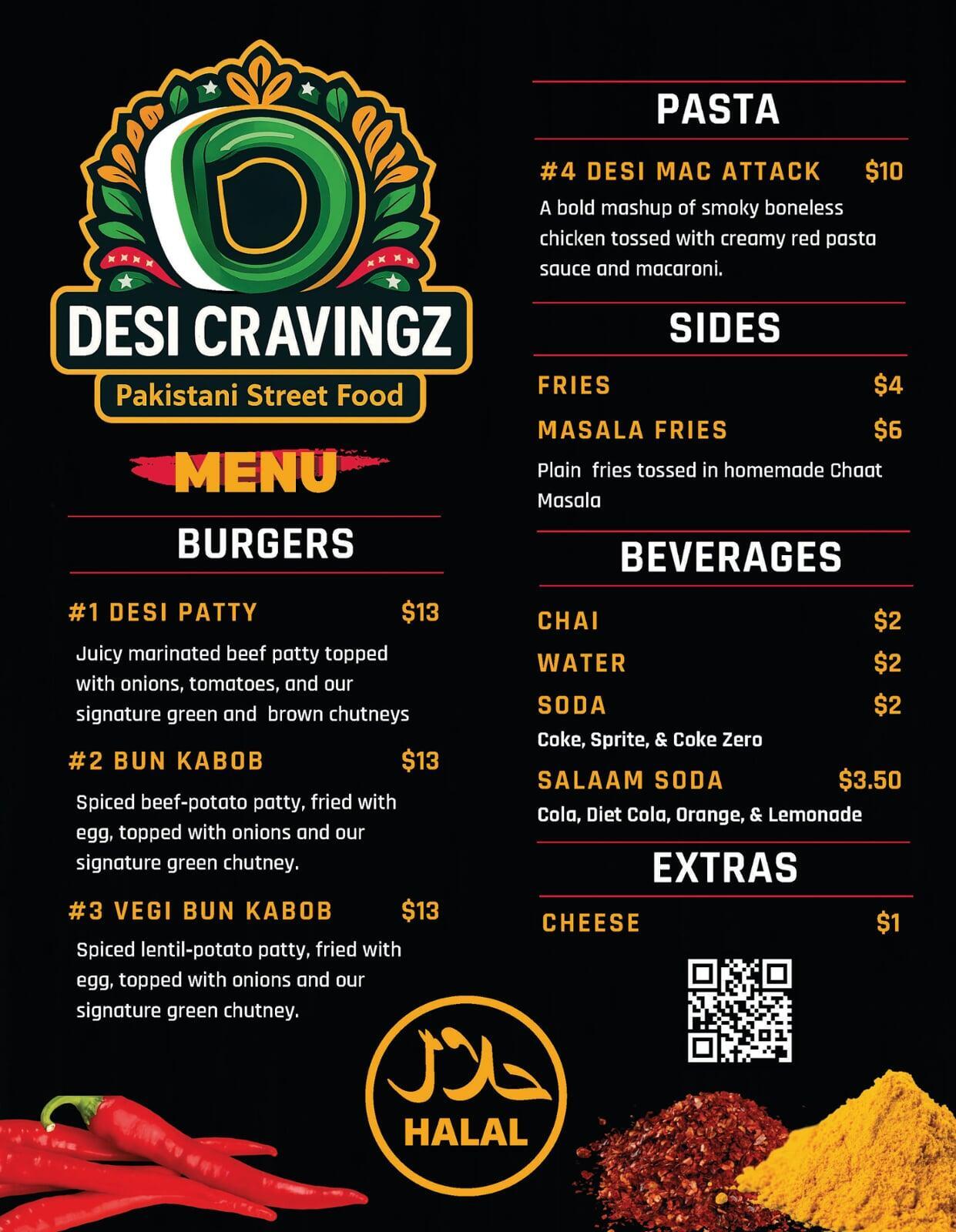 Desi Cravingz Menu